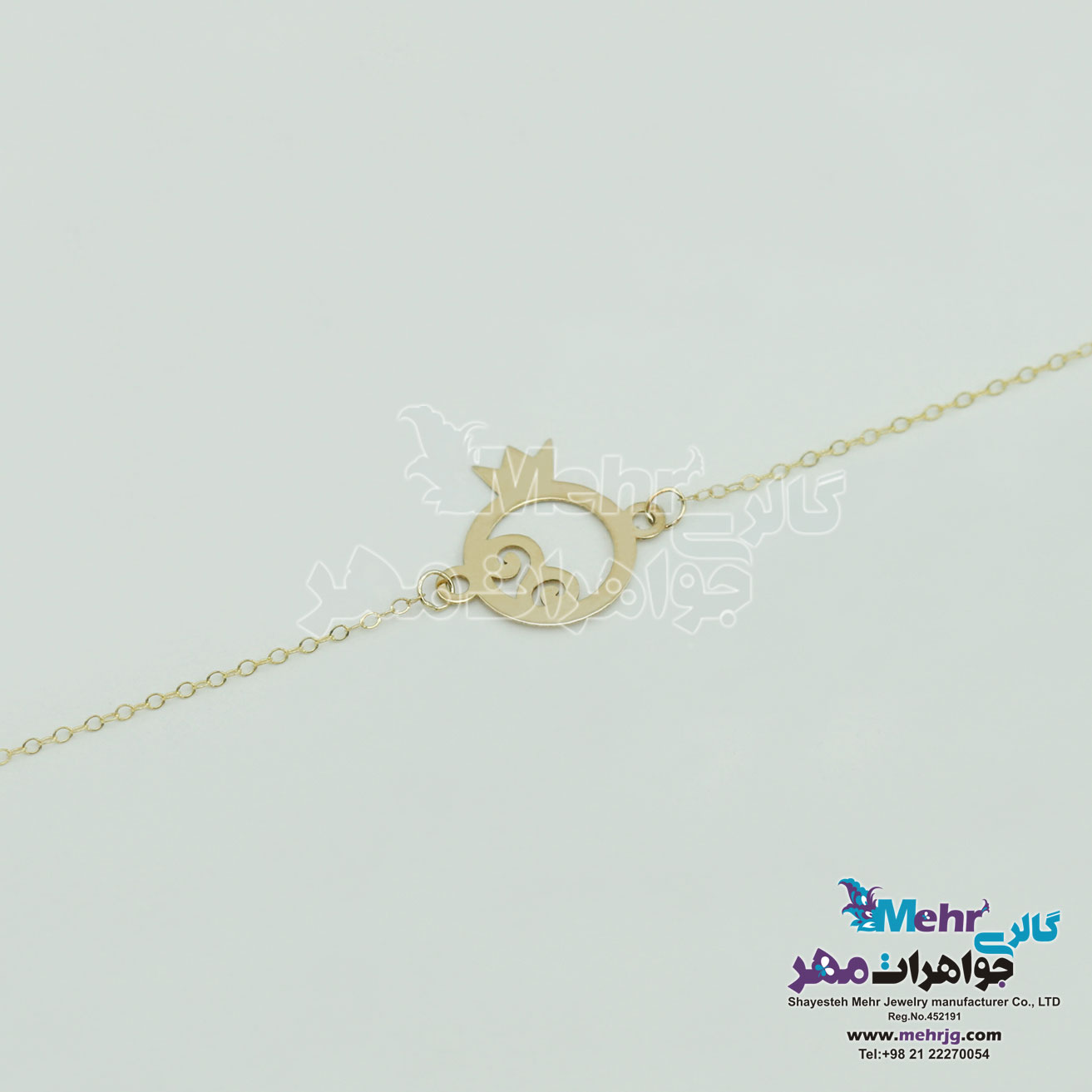 دستبند طلا - طرح انار