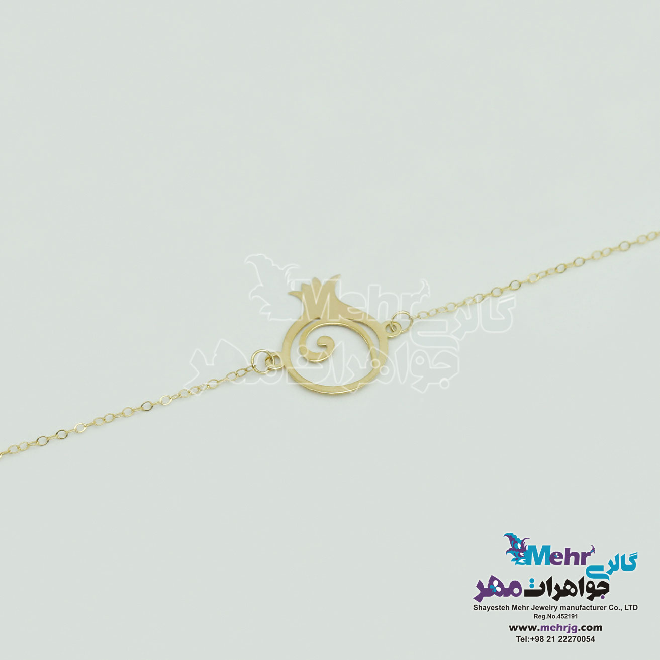 دستبند طلا - طرح انار