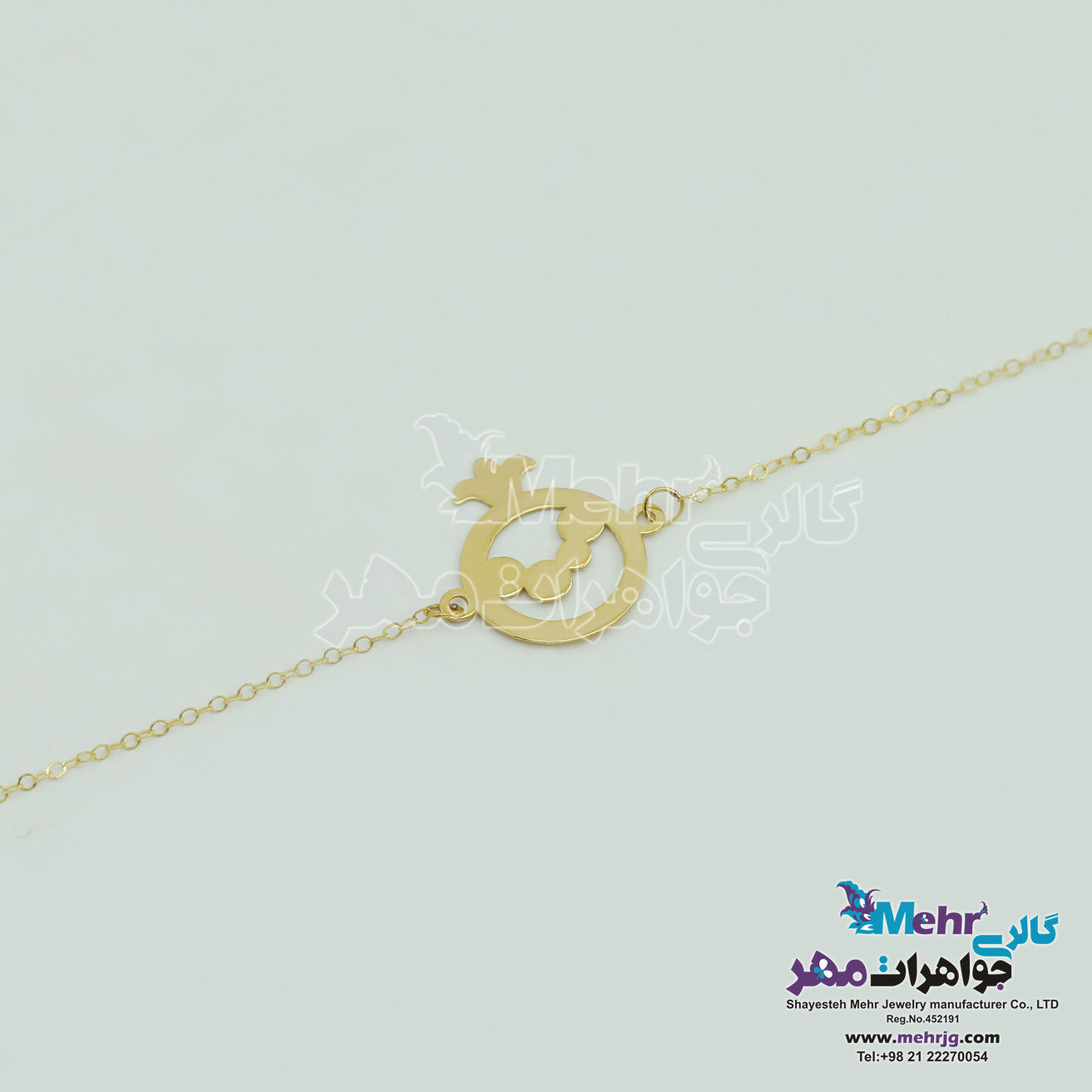 دستبند طلا - طرح انار