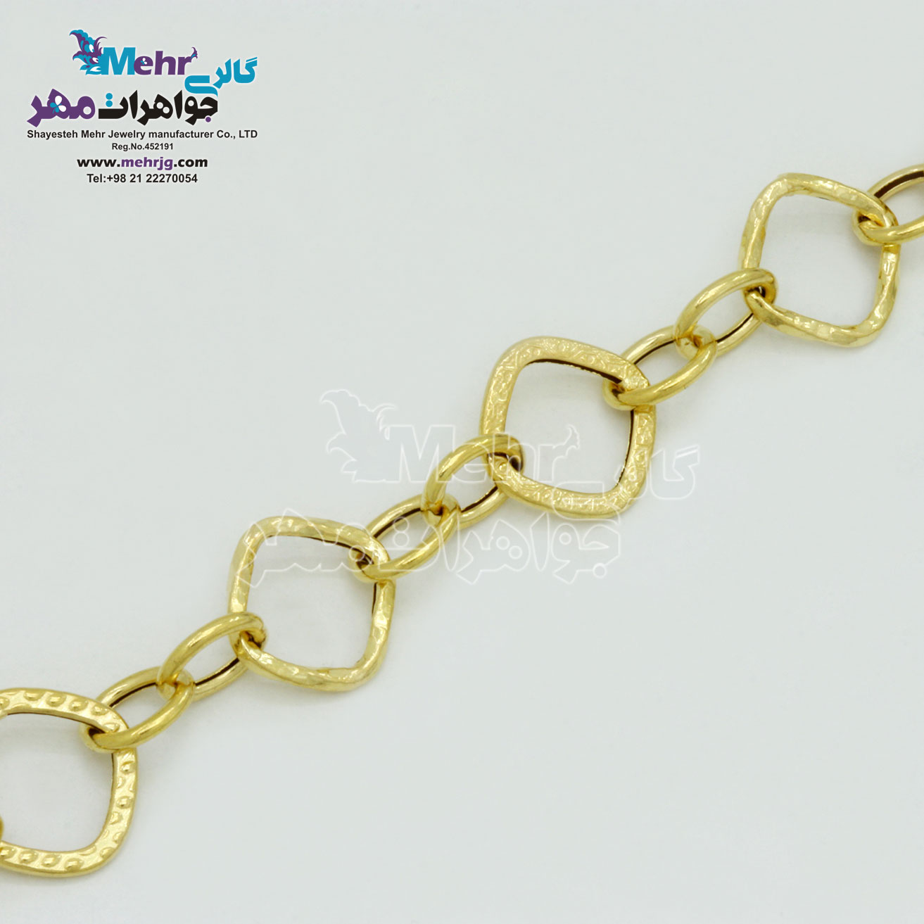 دستبند طلا - طرح هندسی