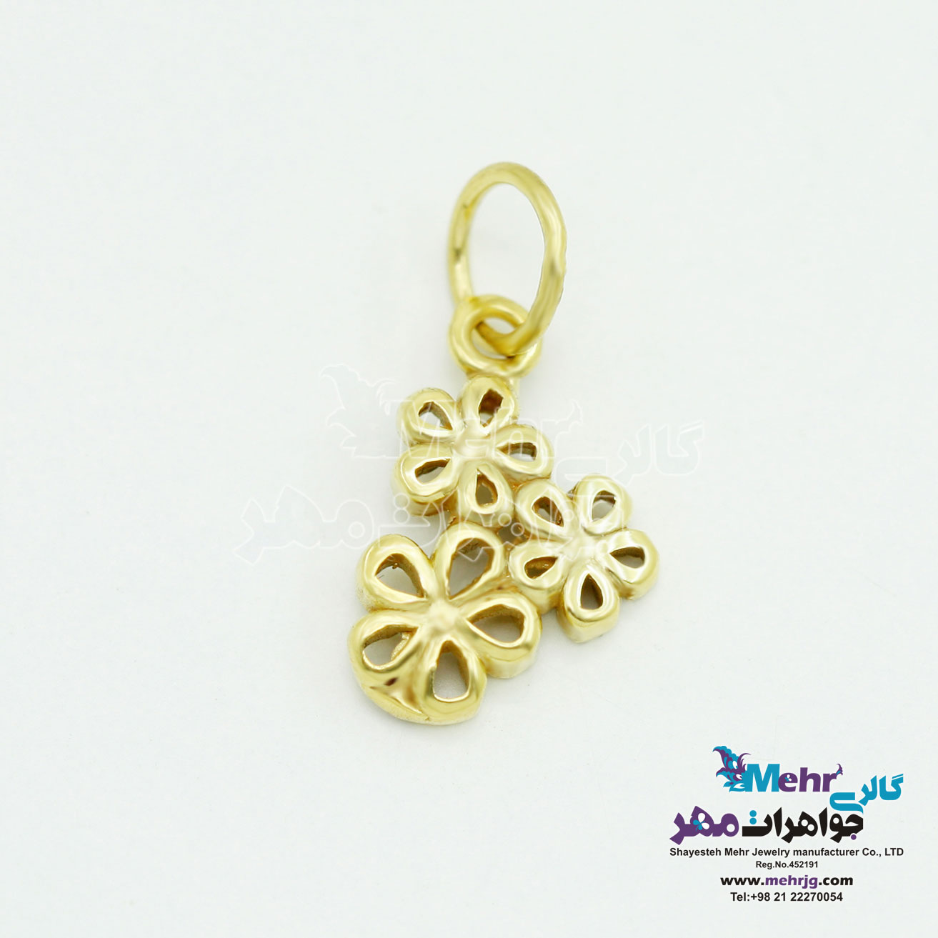 آویز طلا - طرح شکوفه‌ی سیب