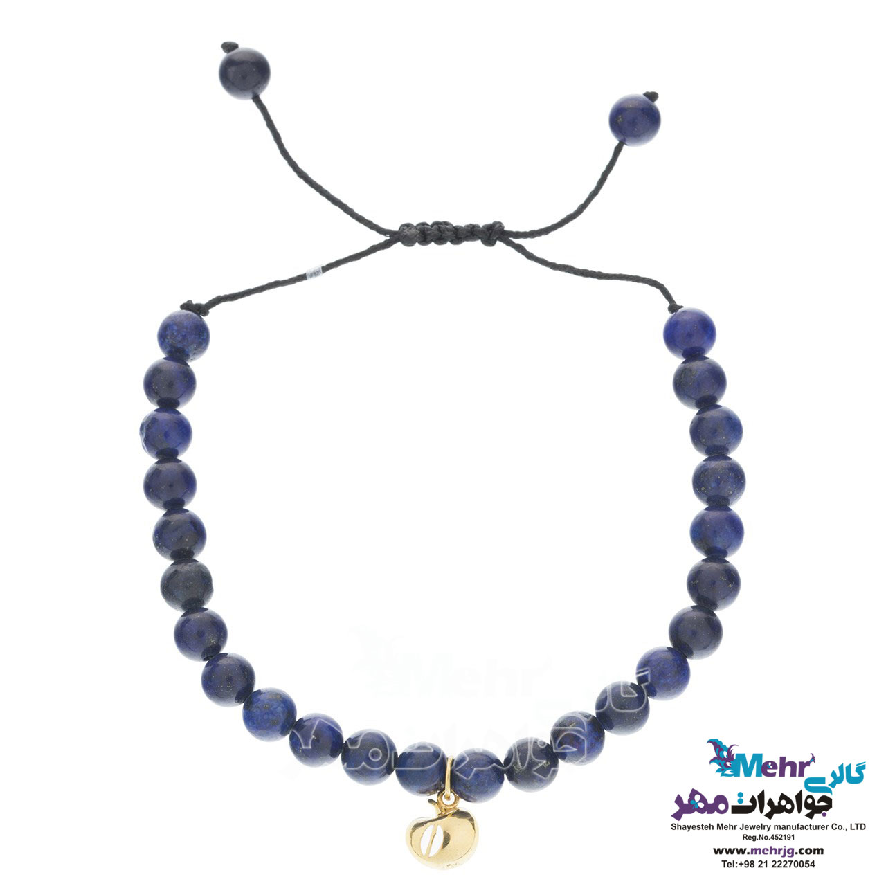 دستبند طلا و سنگ - طرح سیب