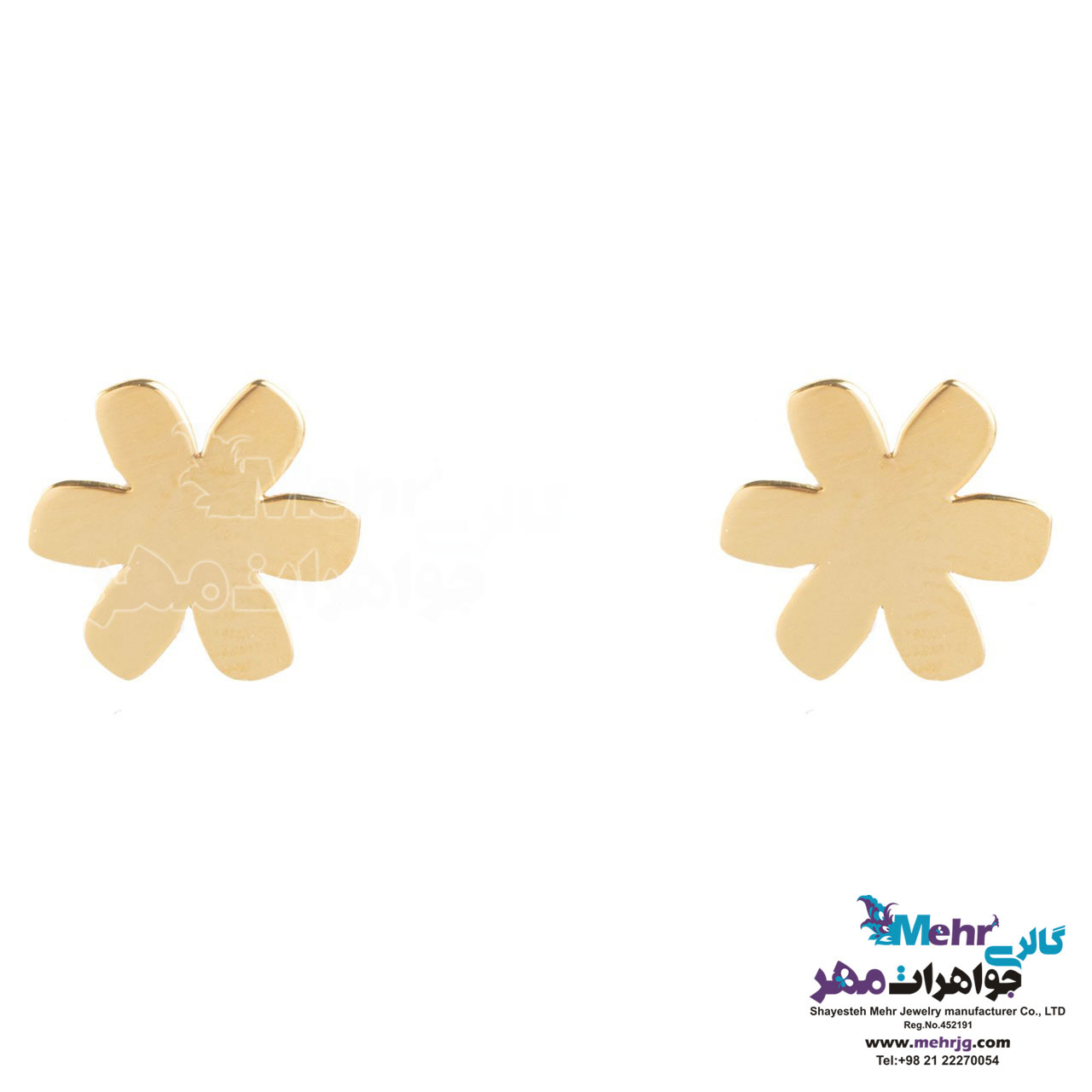 گوشواره طلا - طرح گل یاسمن