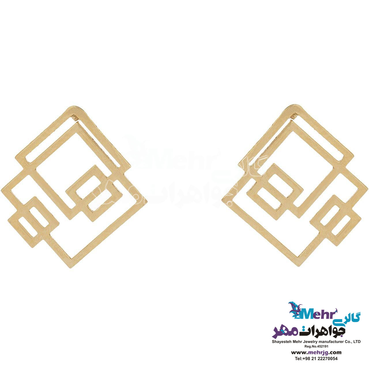 گوشواره طلا - طرح هندسی