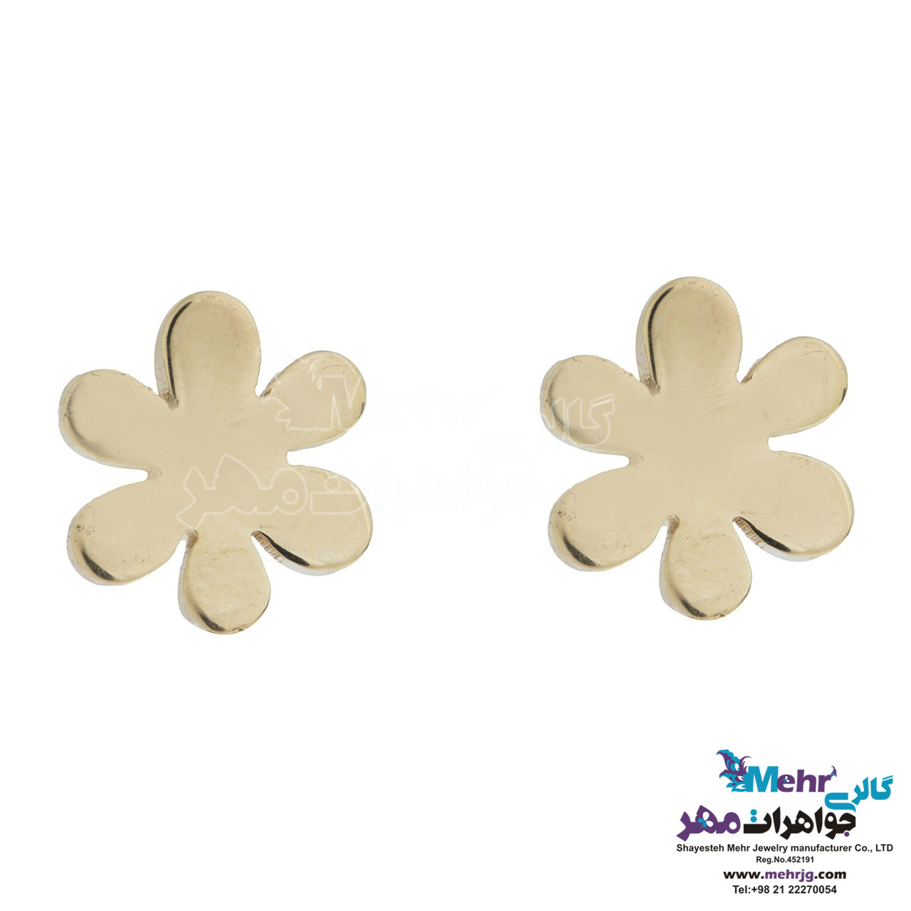 گوشواره طلا - طرح گل یاسمن