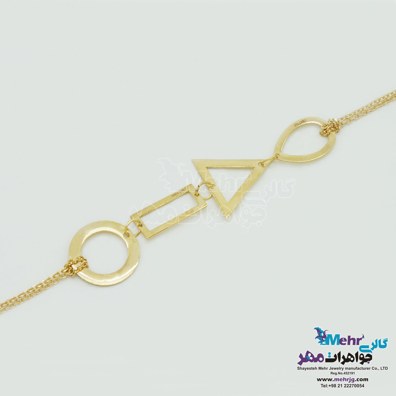دستبند طلا - طرح هندسی