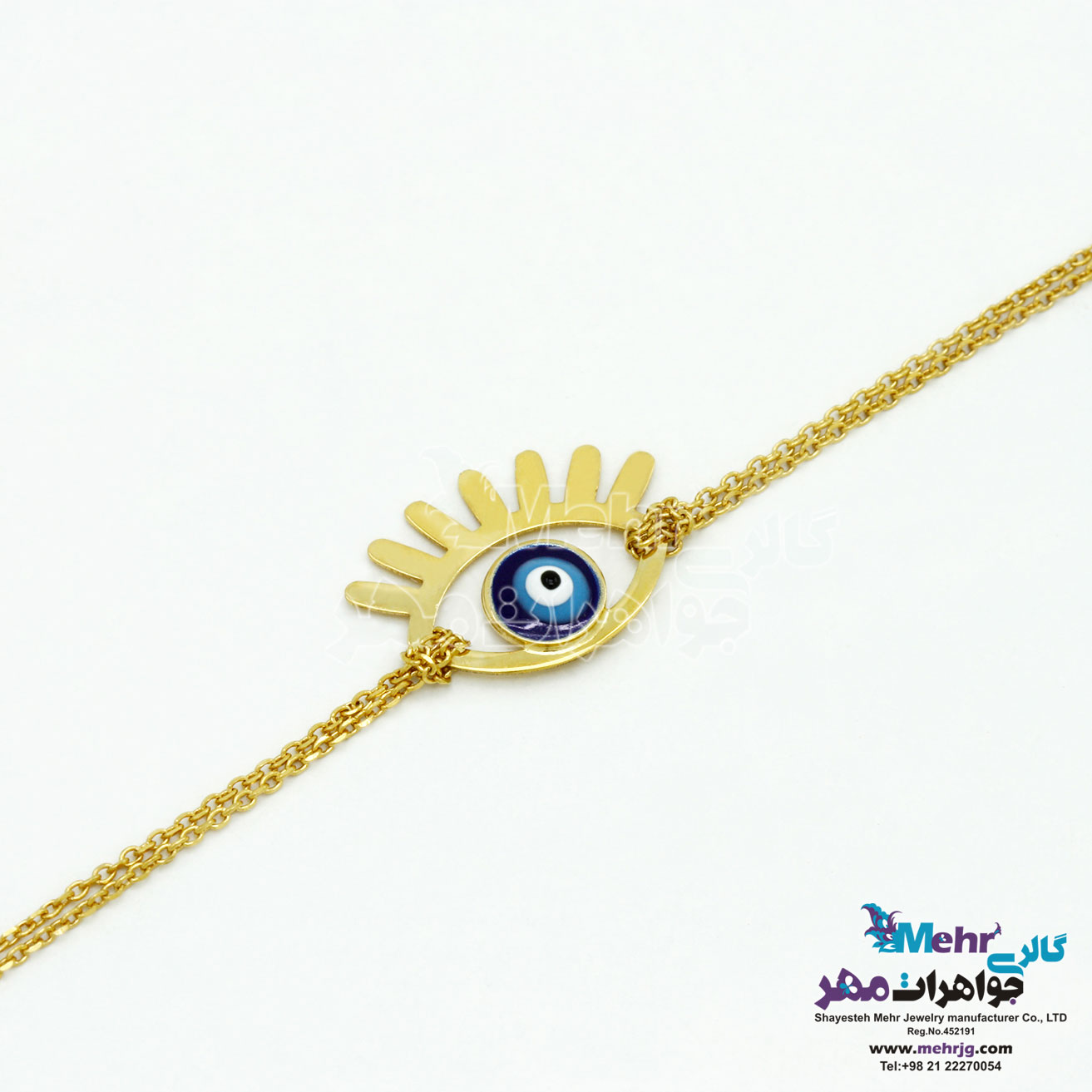 دستبند طلا - طرح چشم