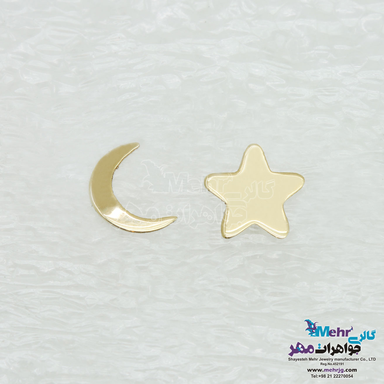 گوشواره طلا - طرح ماه و ستاره