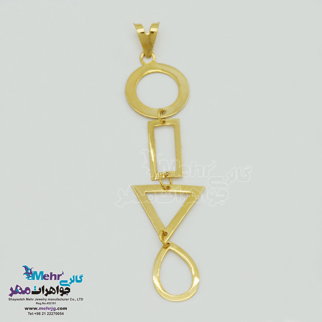 آویز طلا - طرح هندسی