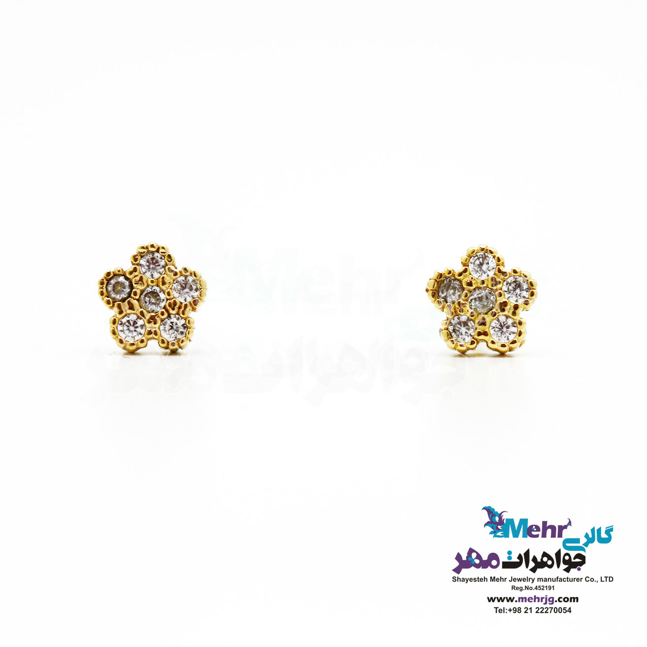 گوشواره طلا - طرح گل