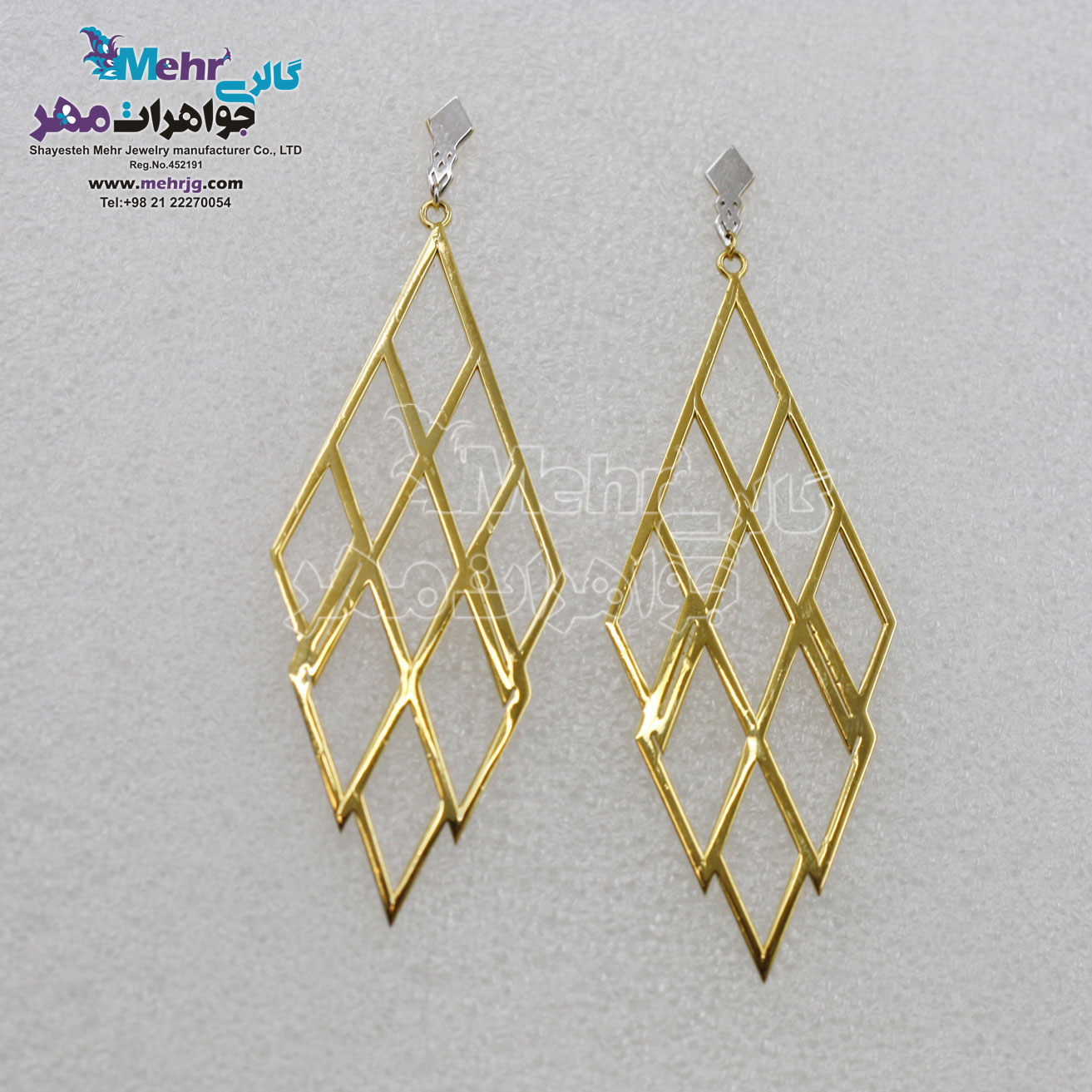 گوشواره طلا - طرح هندسی