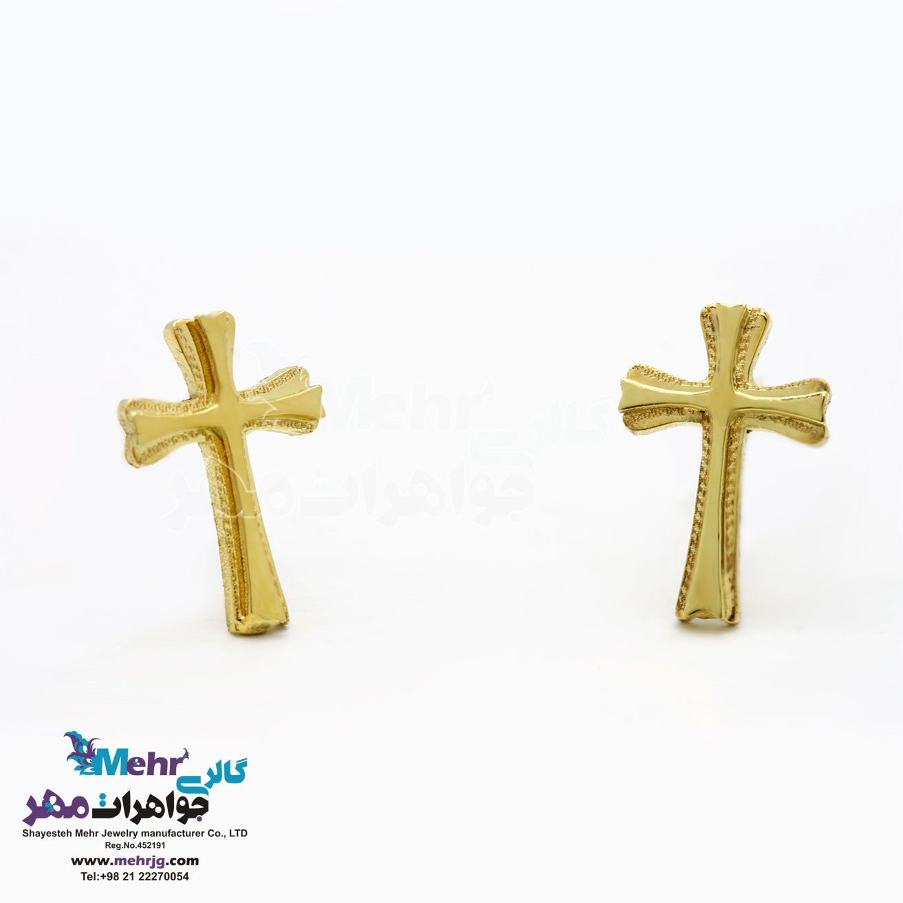 گوشواره طلا - طرح صلیب