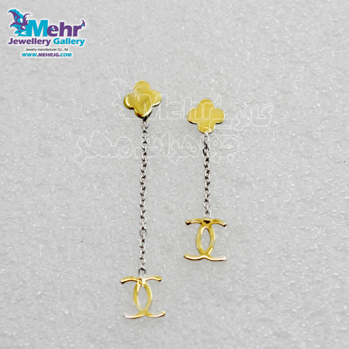 گوشواره طلا - طرح شنل