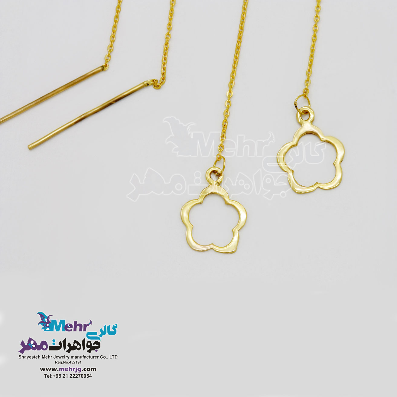 گوشواره طلا - طرح گل