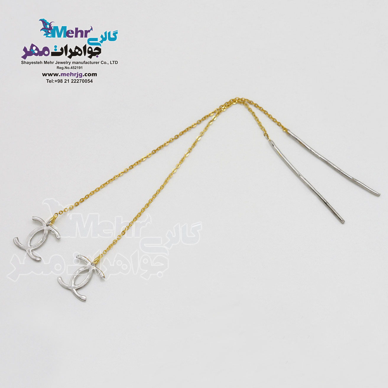 گوشواره طلا - طرح شنل