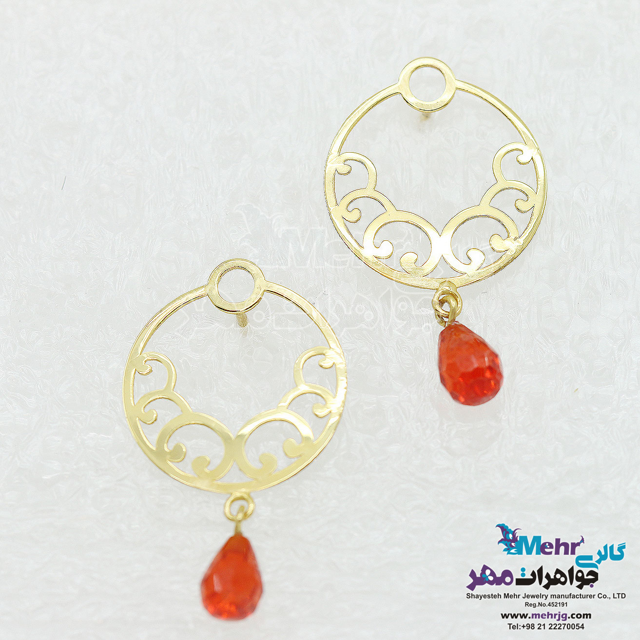 گوشواره طلا - طرح اسلیمی
