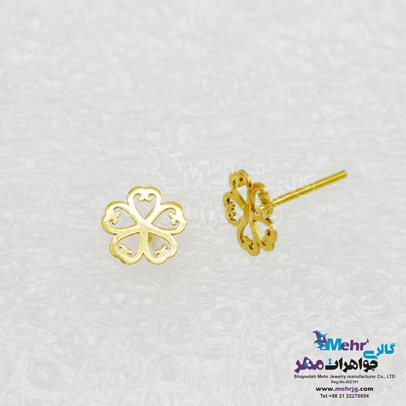 گوشواره طلا - طرح گل