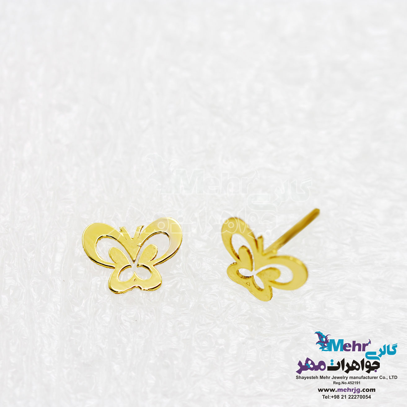 گوشواره طلا - طرح پروانه