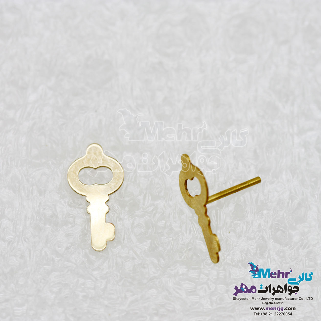 گوشواره طلا - طرح کلید