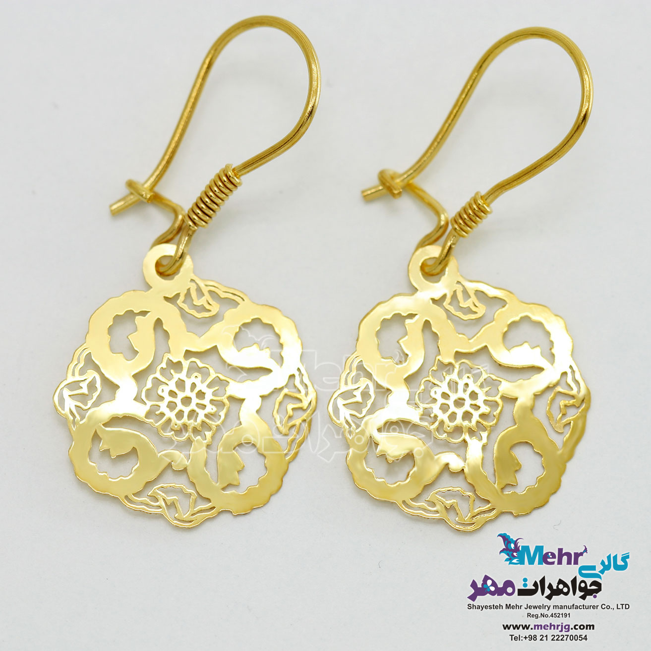 گوشواره طلا - طرح گل