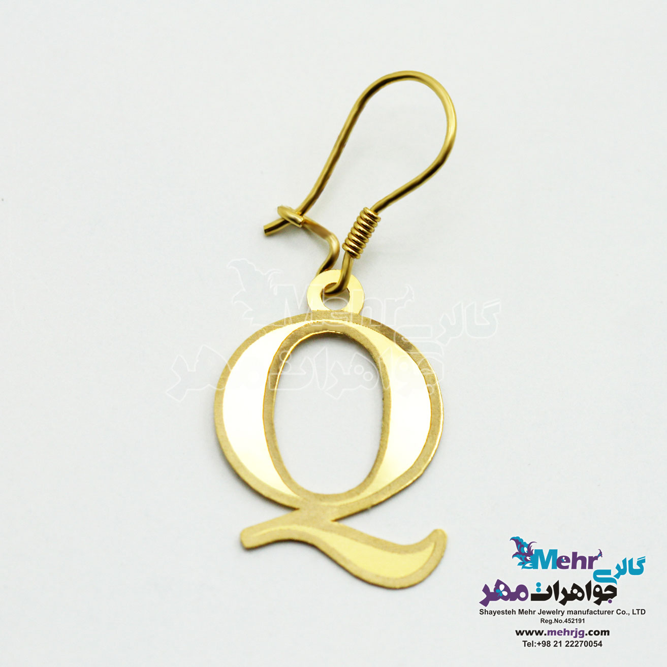گوشواره طلا - طرح حروف الفبای لاتین