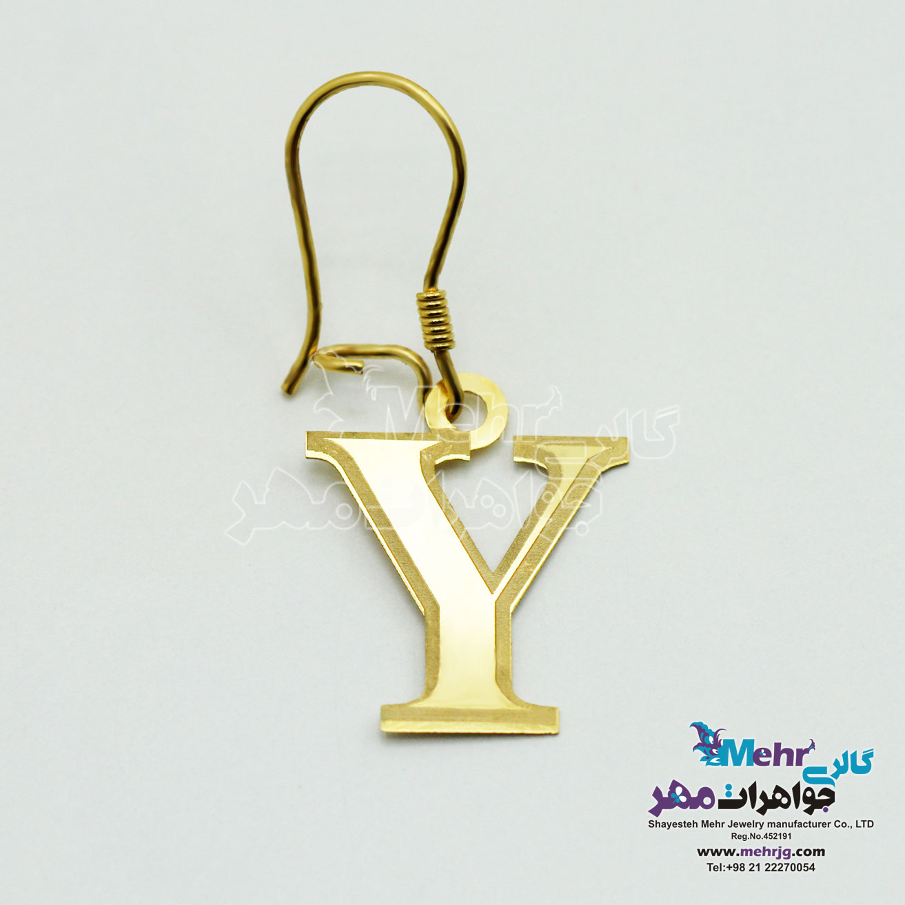 گوشواره طلا - طرح حروف الفبای لاتین