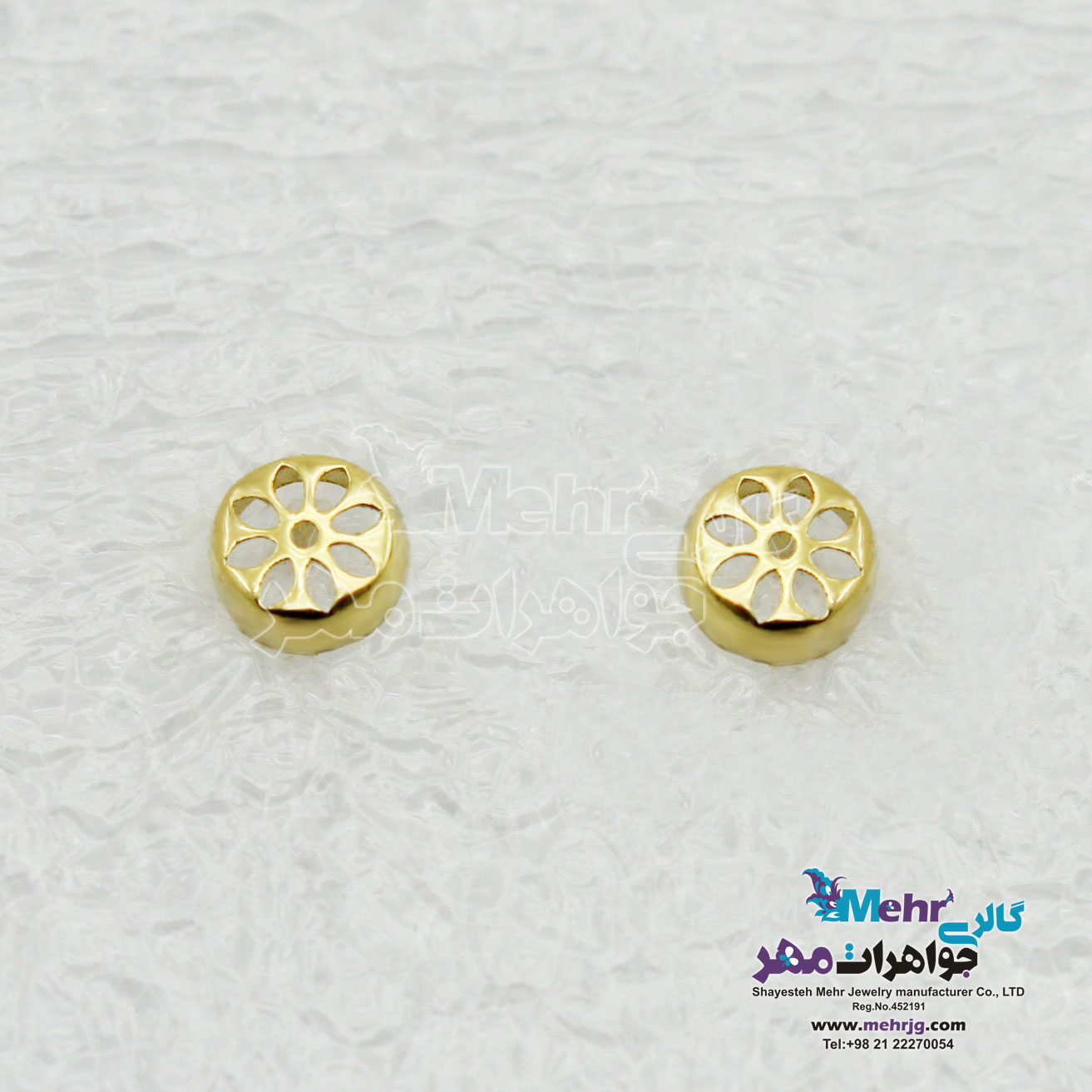گوشواره طلا - طرح گل
