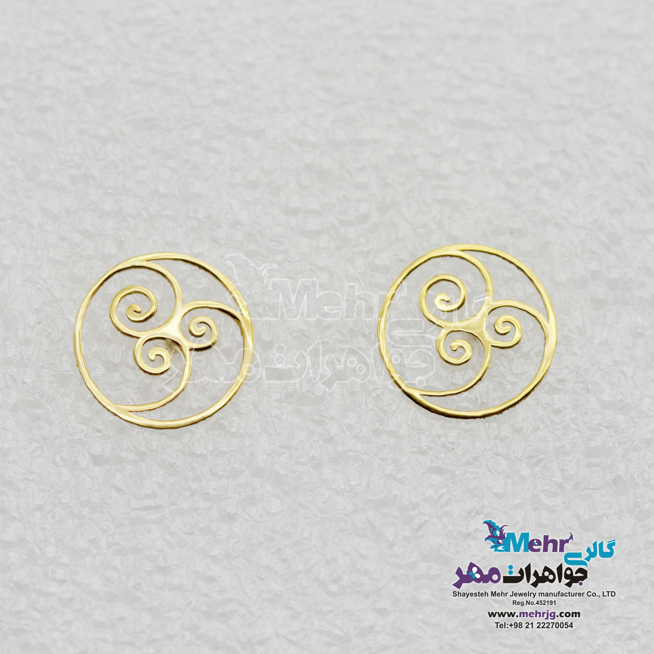 گوشواره طلا - طرح اسپیرال