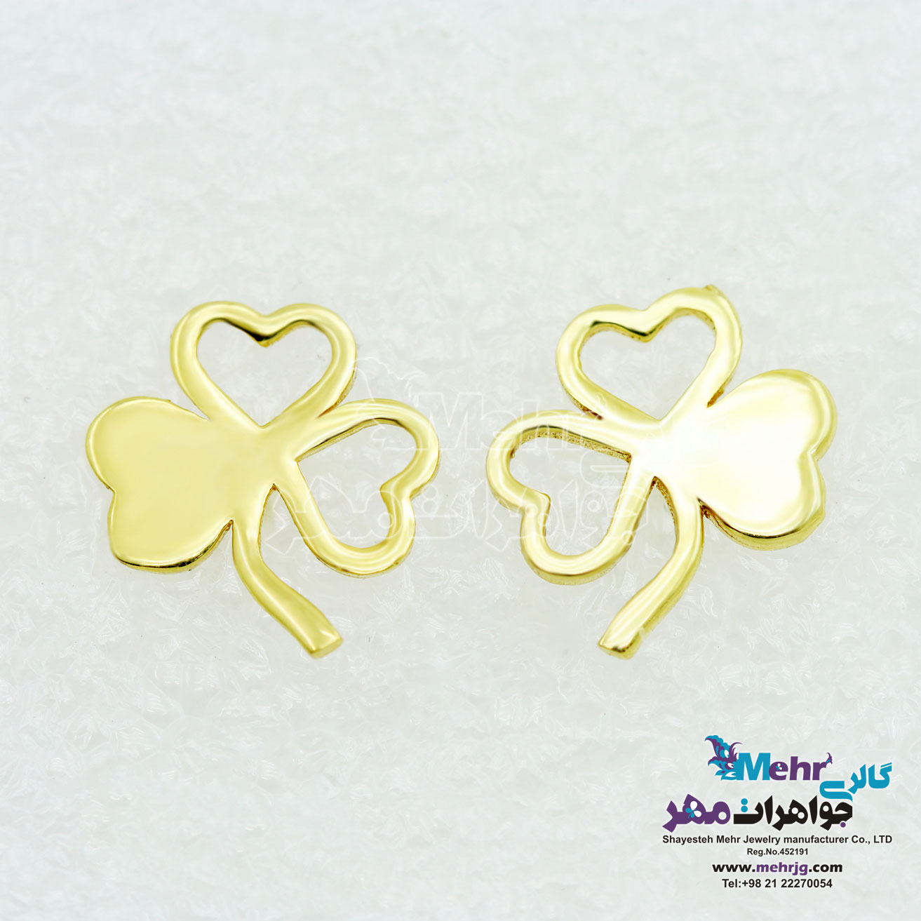 گوشواره طلا - طرح شبدر