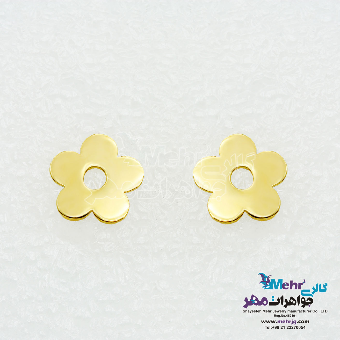 گوشواره طلا - طرح گل