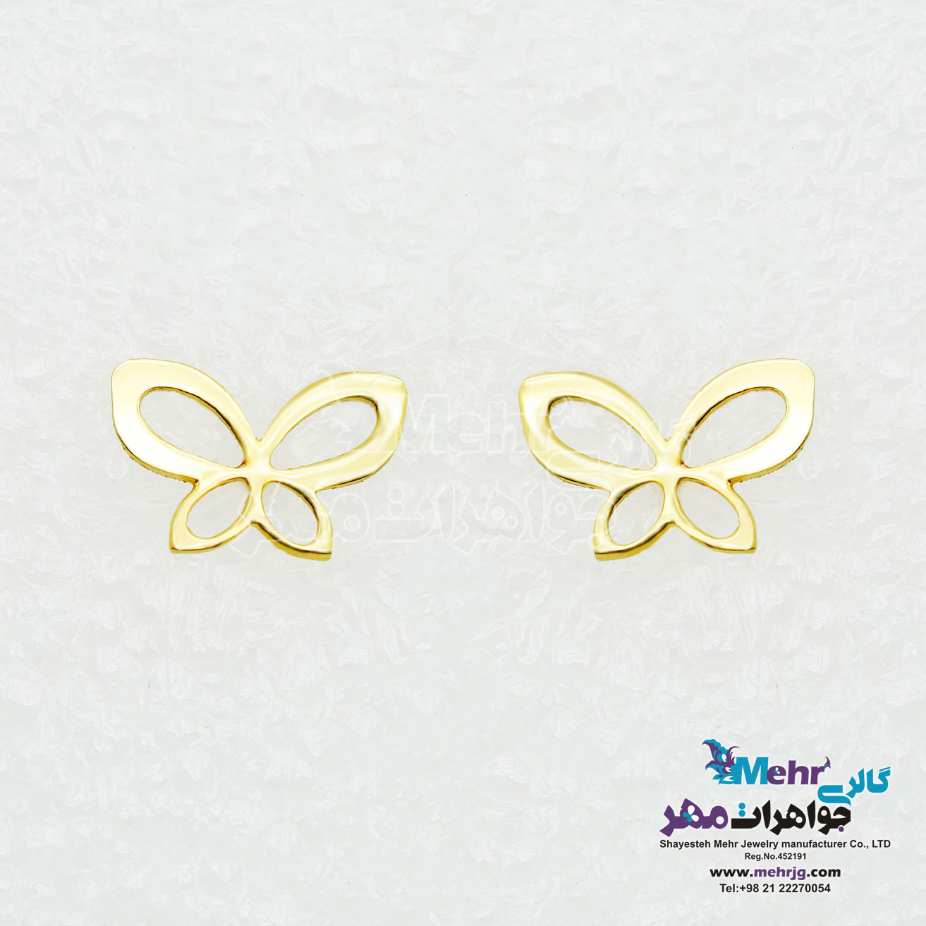 گوشواره طلا - طرح پروانه