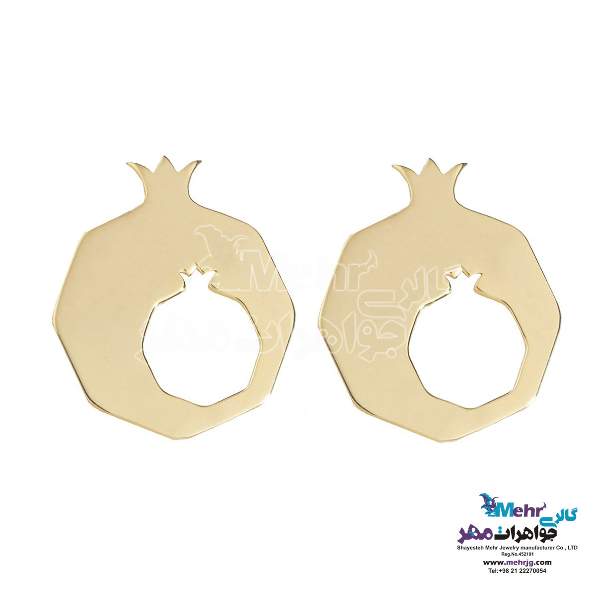 گوشواره طلا - طرح انار