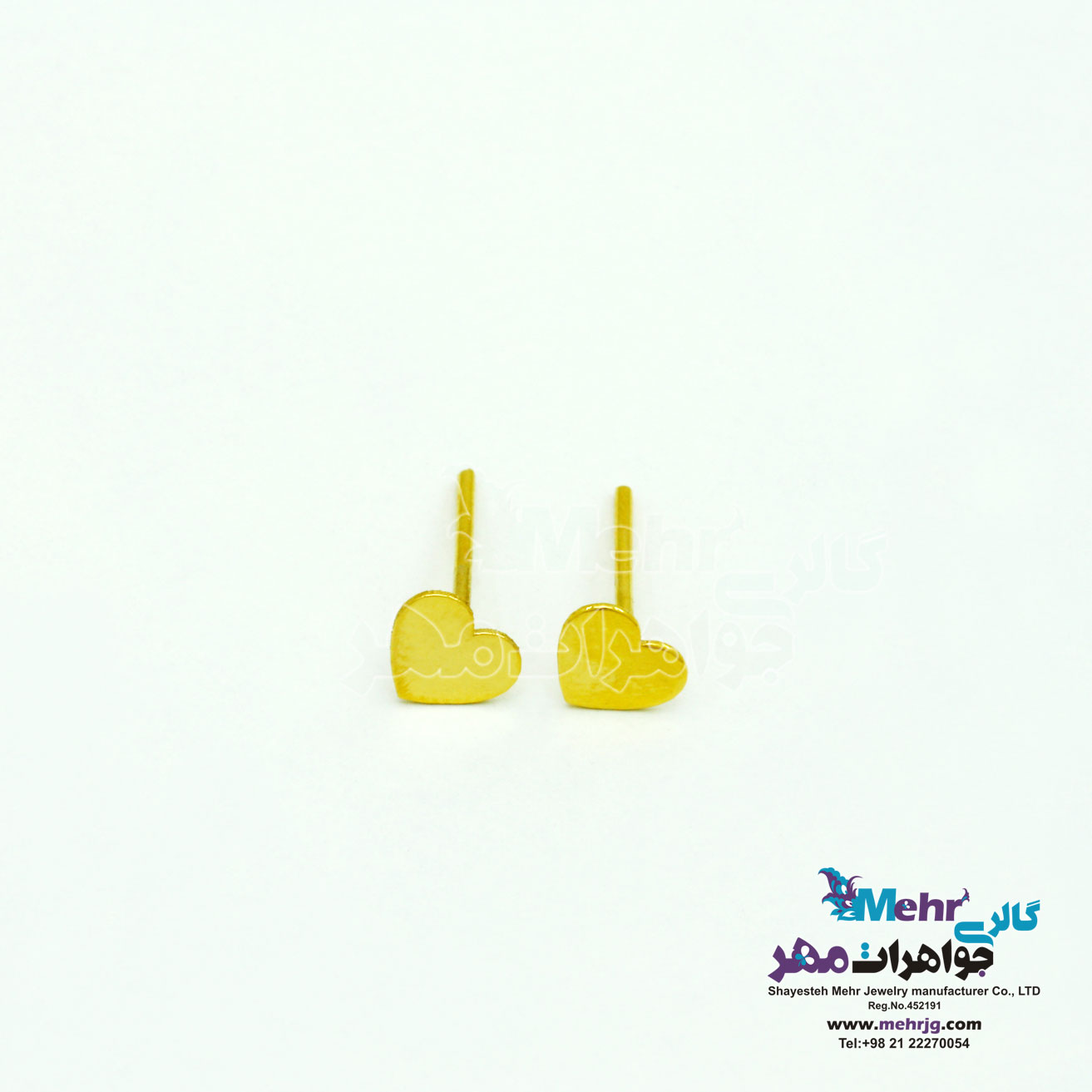 گوشواره طلا - طرح قلب