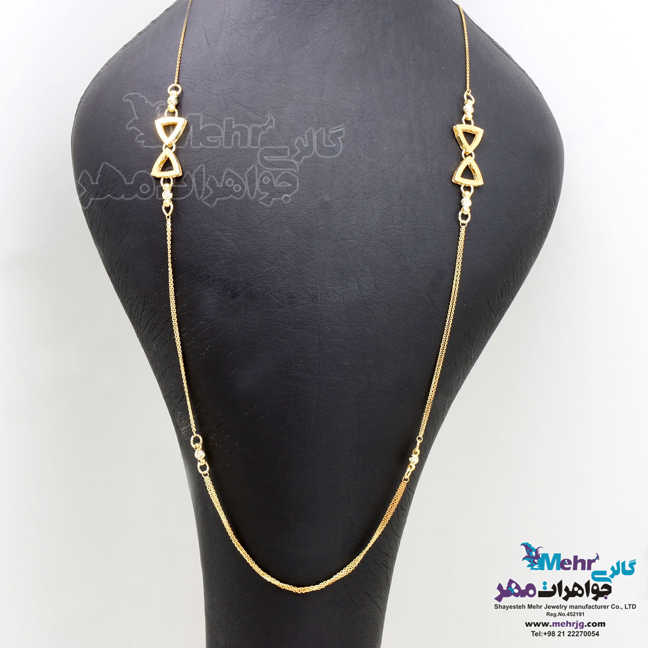 گردنبند رولباسی طلا - طرح پاپیون