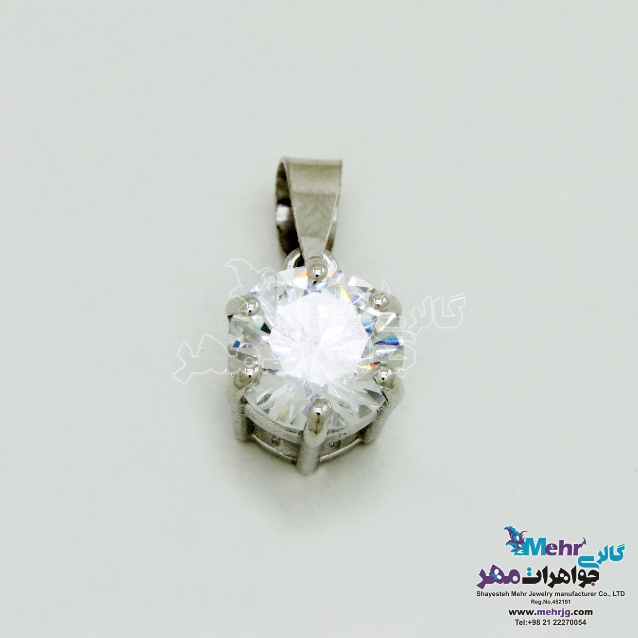 آویز طلا - طرح تک سنگ