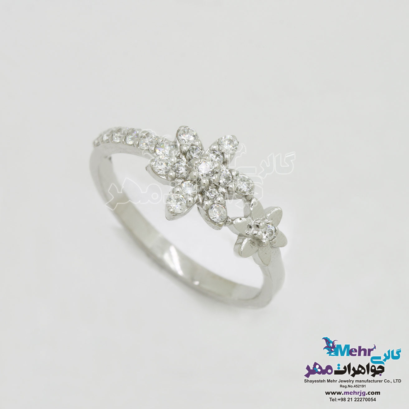 انگشتر طلا - طرح گل یاسمن