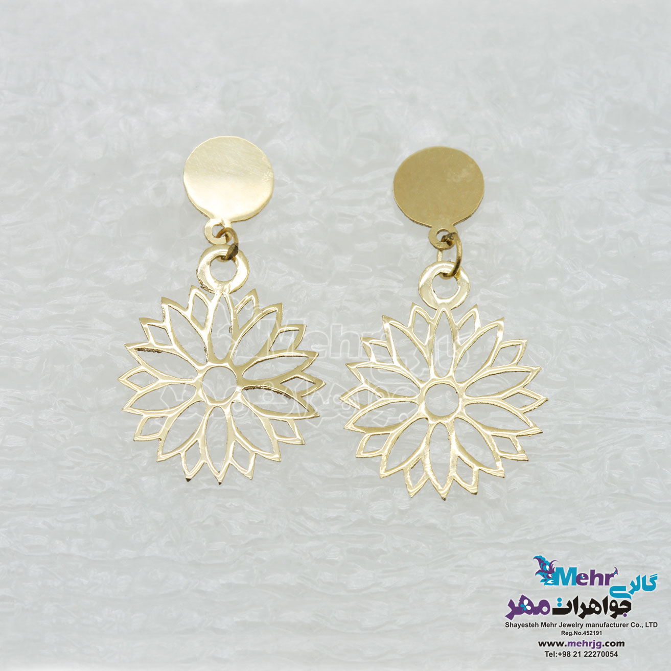 گوشواره طلا - طرح گل