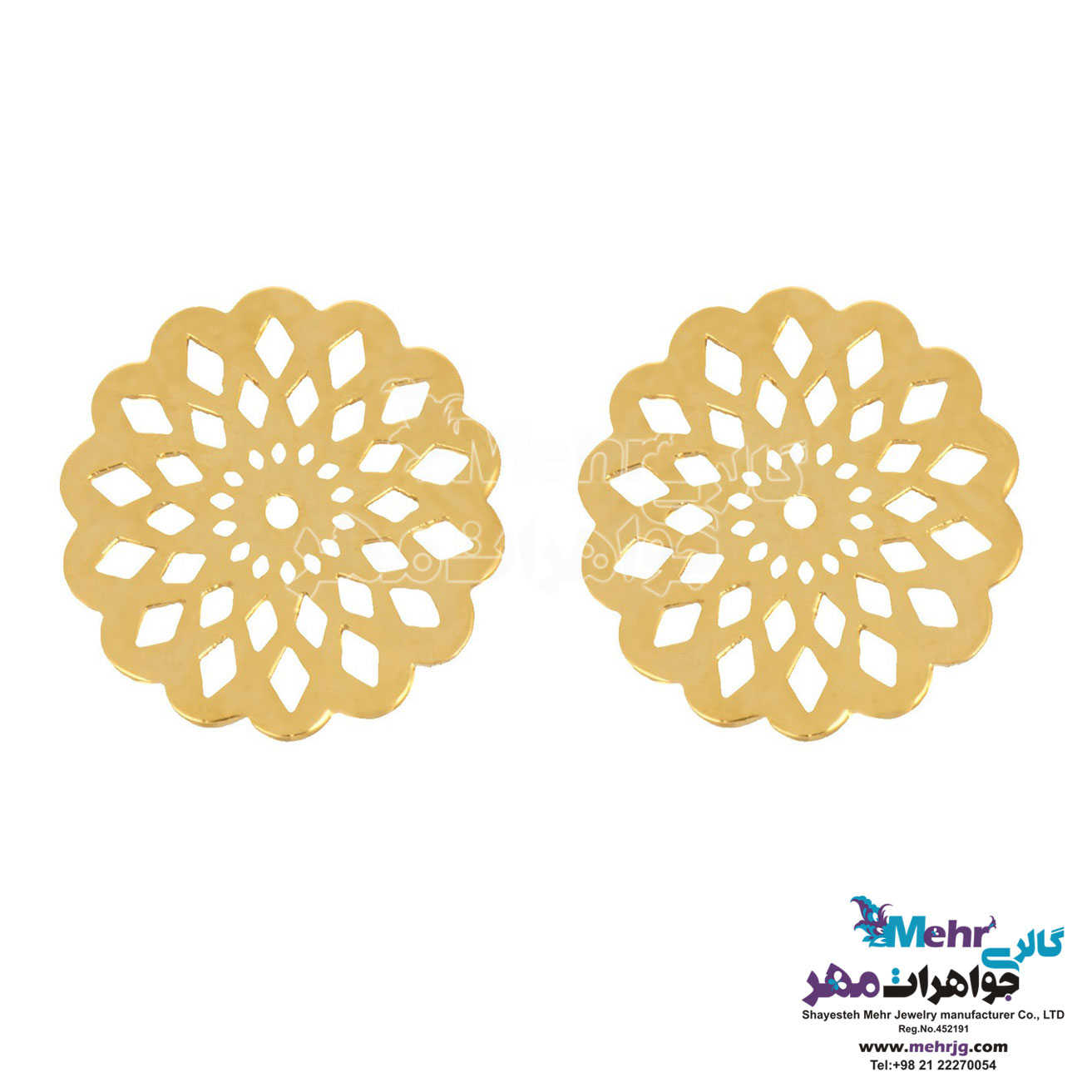 گوشواره طلا - طرح خورشید