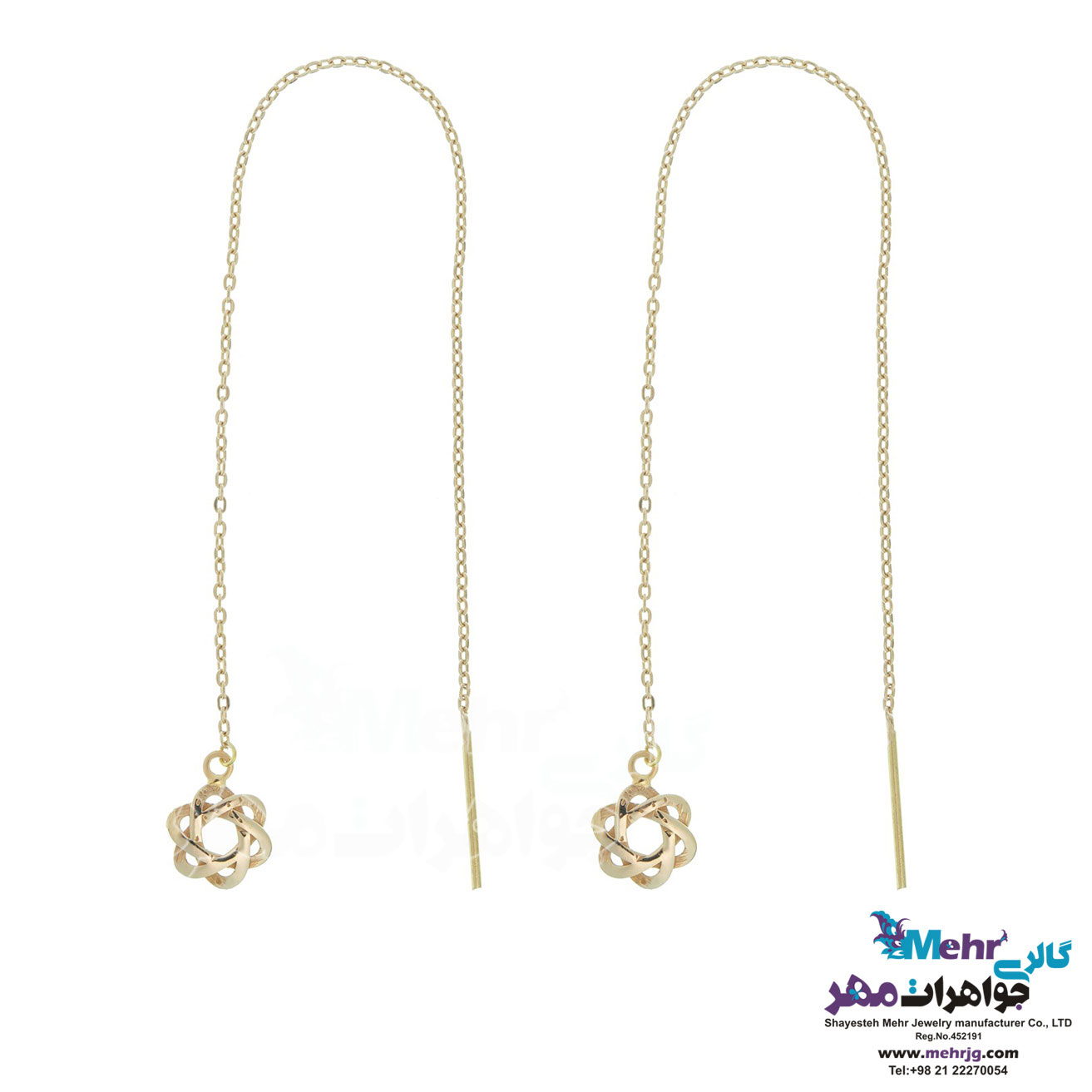 گوشواره طلا - طرح گل