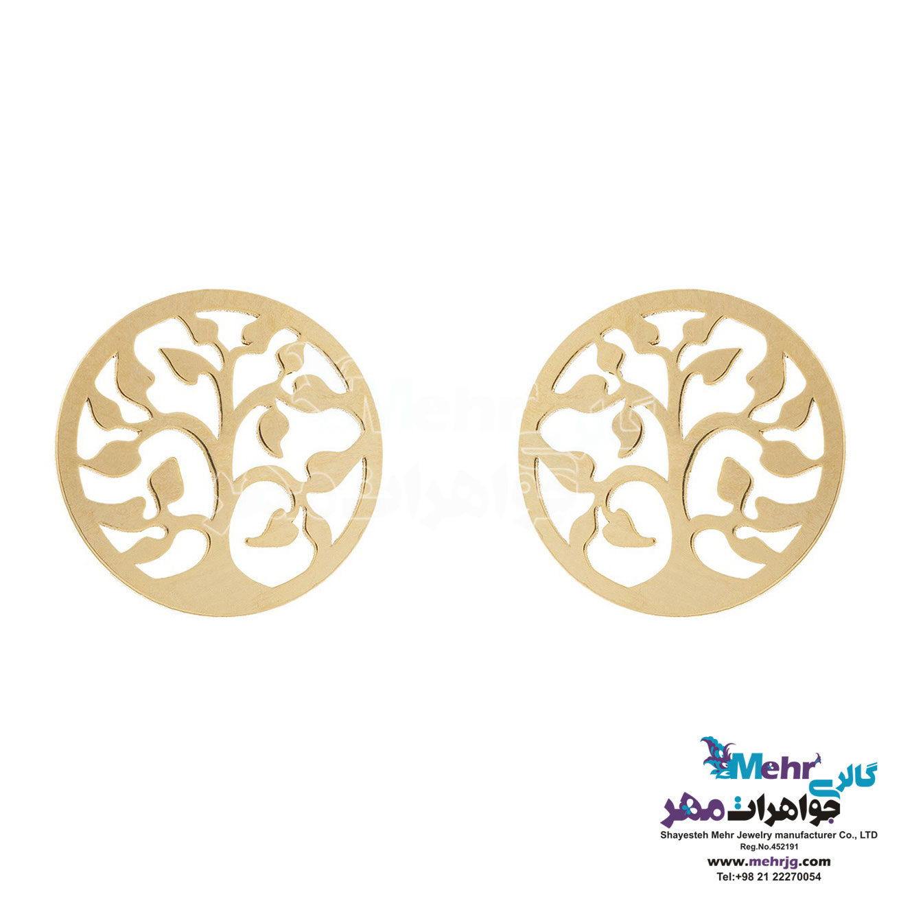 گوشواره طلا - طرح درخت