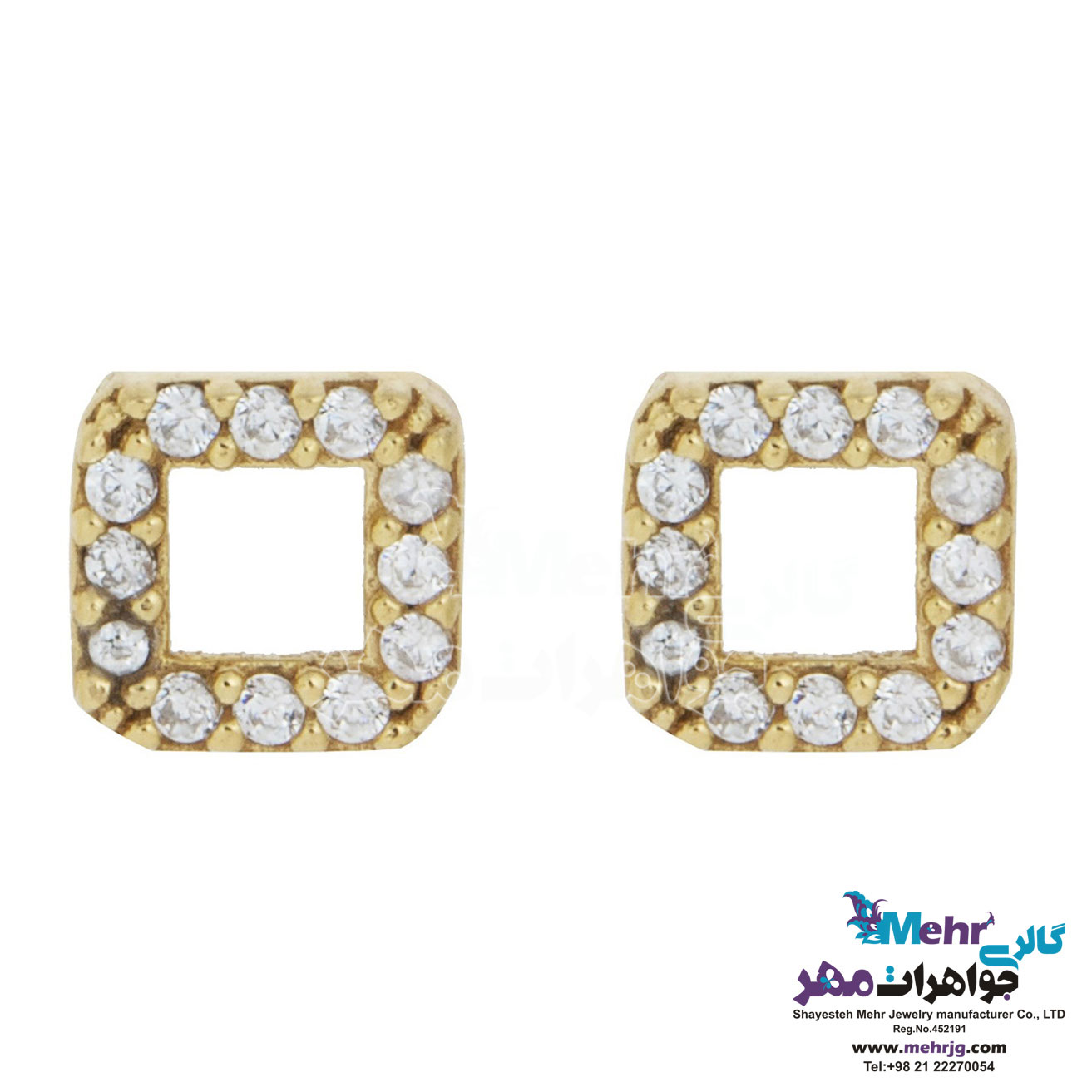 گوشواره طلا - طرح هندسی