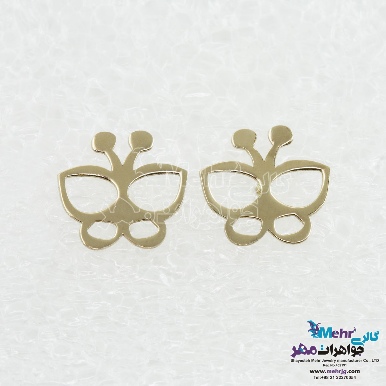گوشواره طلا - طرح پروانه
