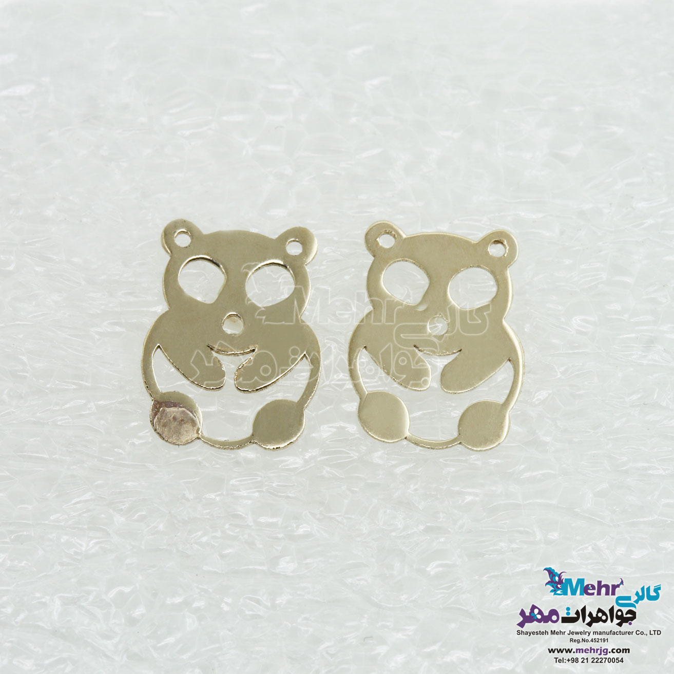 گوشواره طلا - طرح خرس پاندا