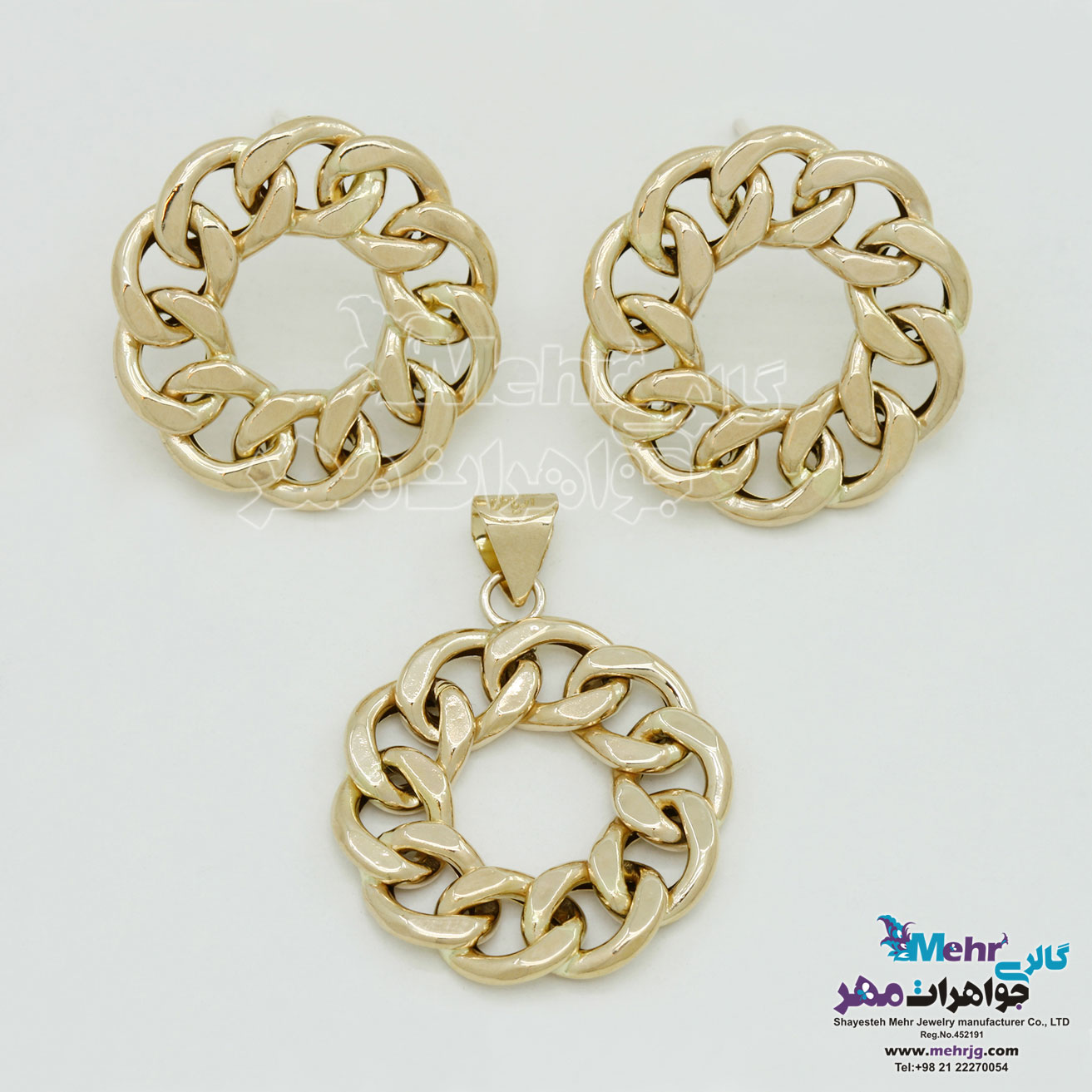 نیم ست طلا - آویز و گوشواره - طرح کارتیه