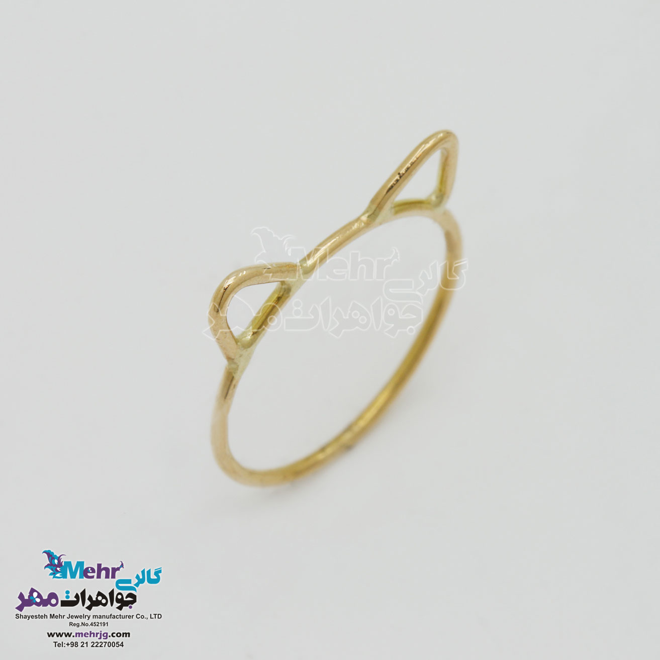 انگشتر طلا - طرح گربه