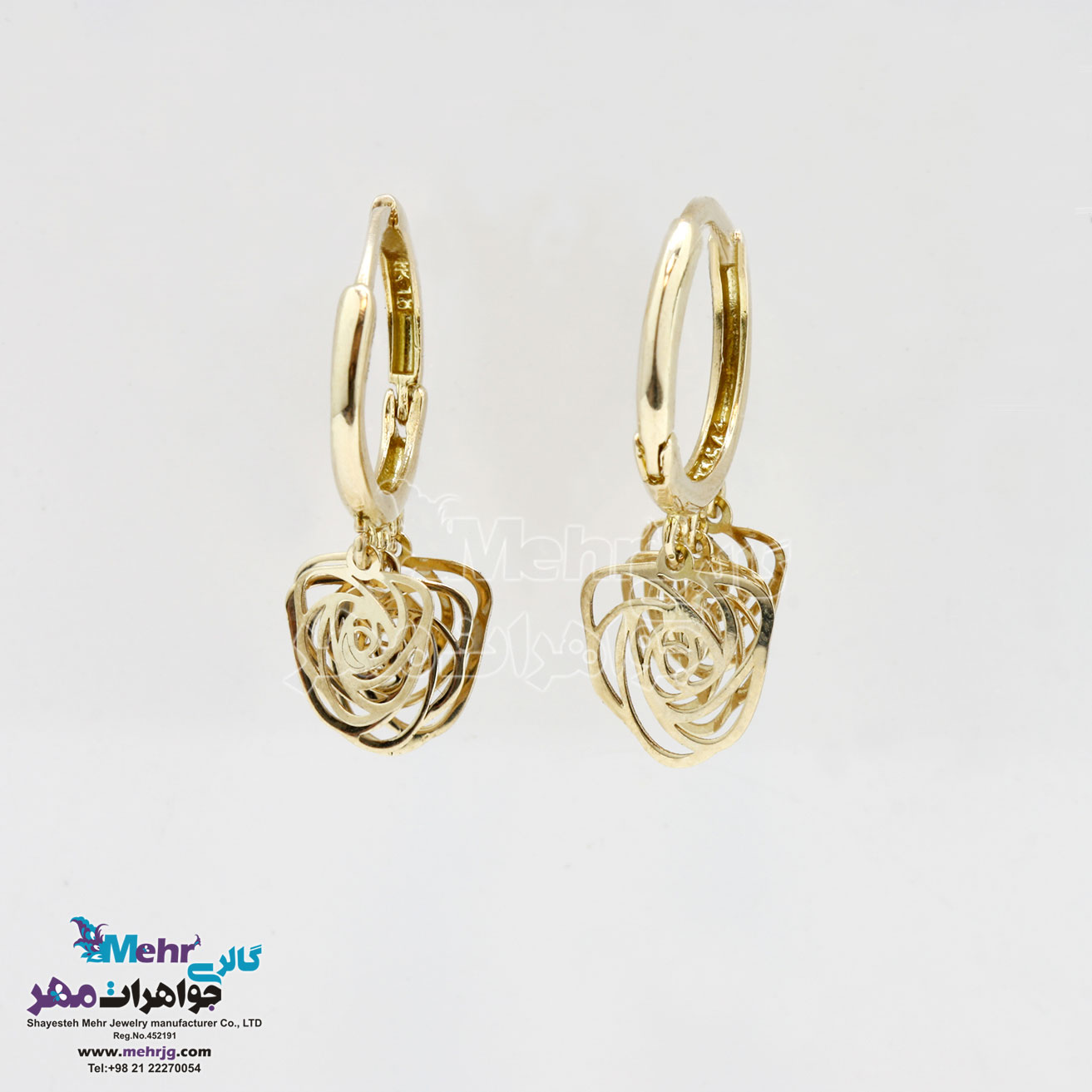 گوشواره طلا - طرح گل