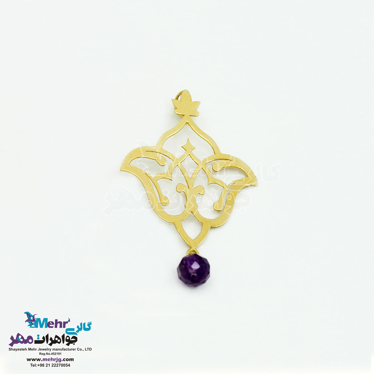 آویز طلا - طرح اسلیمی