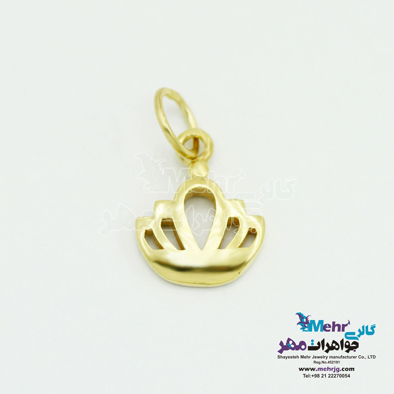 آویز طلا - طرح تاج