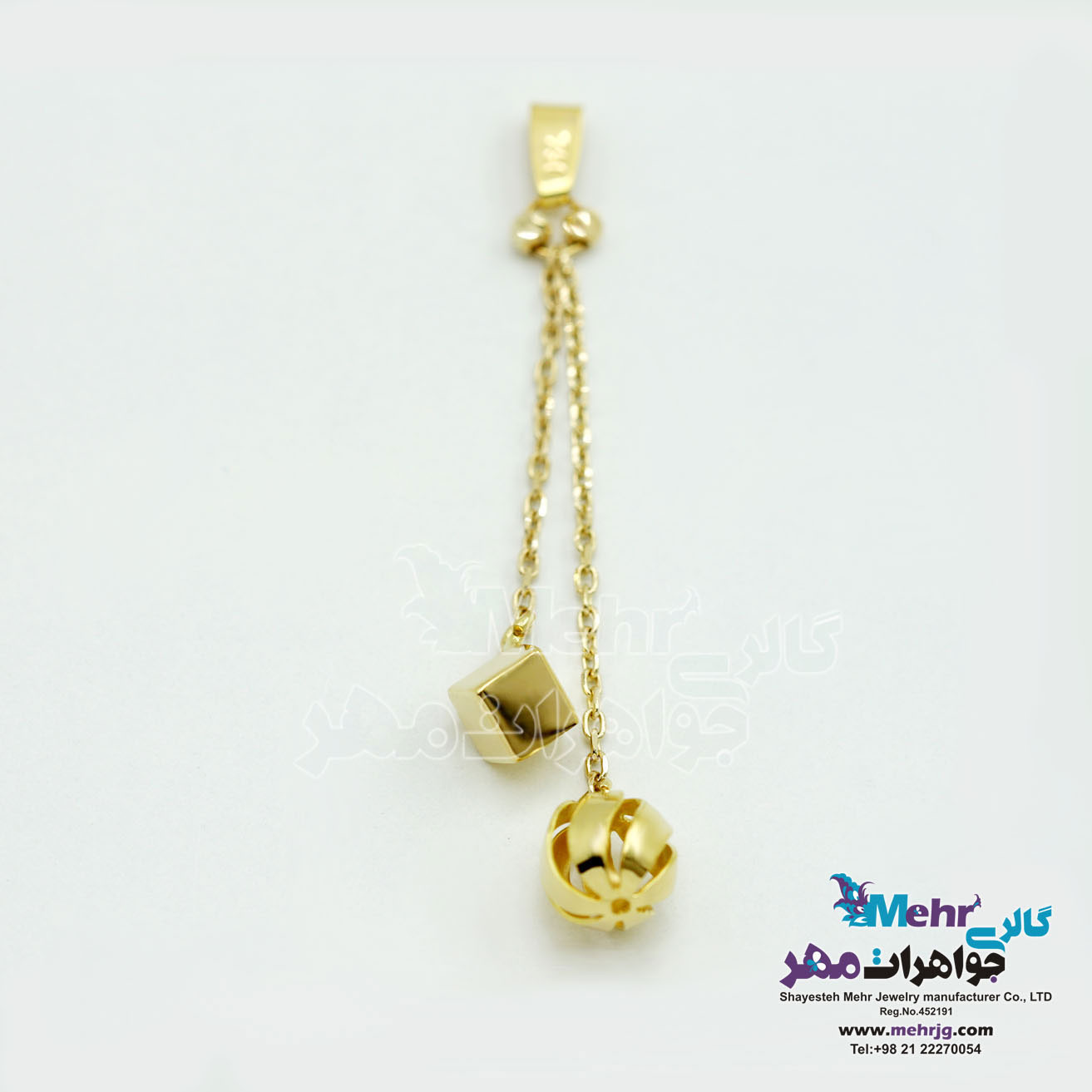 آویز طلا - طرح گوی