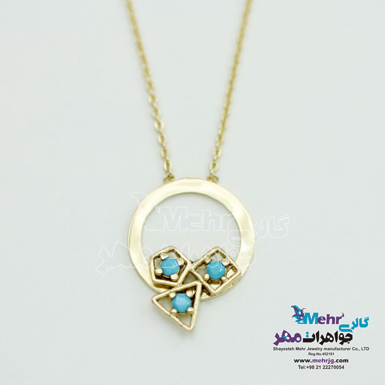 گردنبند طلا - طرح هندسی